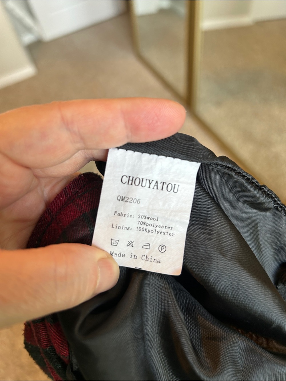 ChouYatou Buffalo Plaid Schoolgirl Mini Skirt w Black Lace Slip Wool | XL - Picture 8 of 8